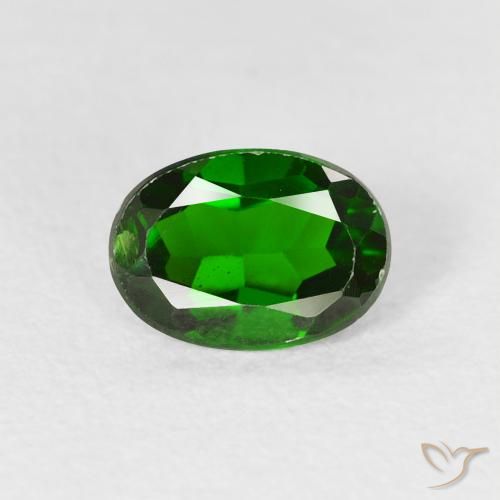 0.96ct 天然 明るい森の緑 クロム透輝石, 楕円形, VS