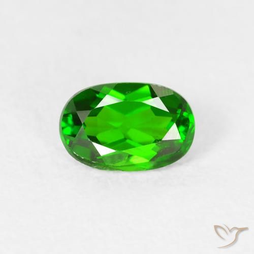 0.56ct 天然 明るい森の緑 クロム透輝石, 楕円形, VS