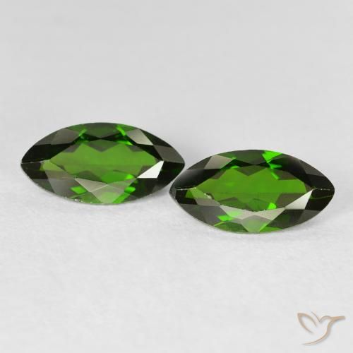 2.35ctw 天然 Medium Dark-Green クロム透輝石, マーキーズ, VS-SI