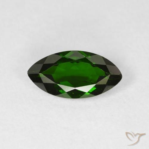 1.17ct 天然 ディープグリーン クロム透輝石, マーキーズ, VS