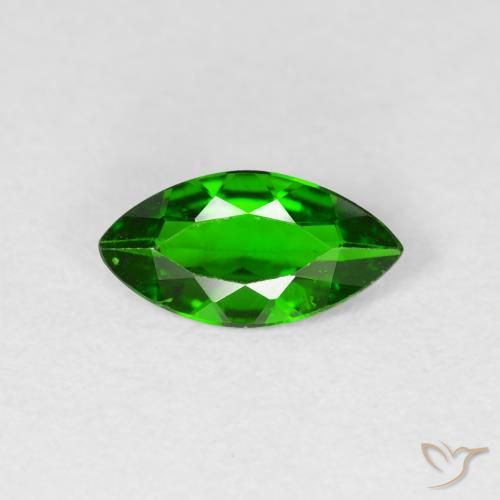 0.91ct 天然 濃いグリーン クロム透輝石, マーキーズ, VS-SI