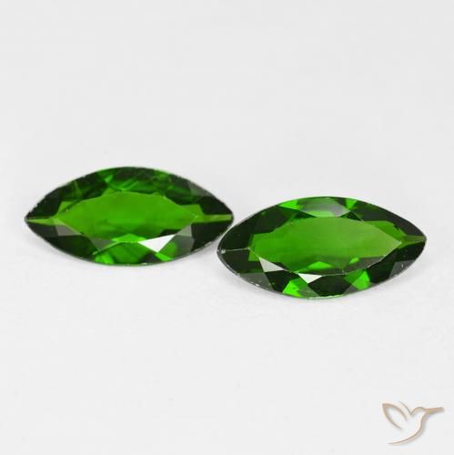 1.67ctw 天然 Medium Dark-Green クロム透輝石, マーキーズ, VS