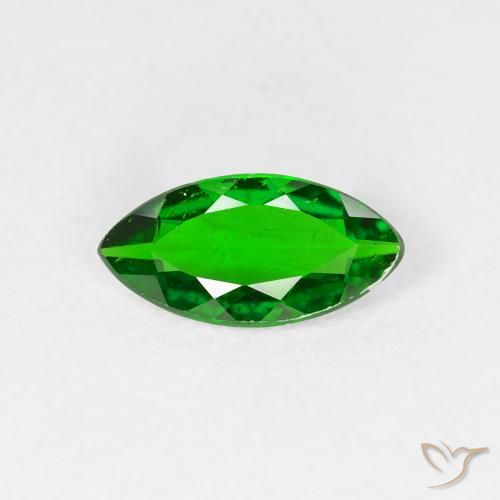 0.99ct 天然 明るい森の緑 クロム透輝石, マーキーズ, VS