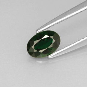 0.41カラットの天然グリーンクロムトルマリン（5.9×4.1 mm・オーバルカット）