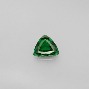 0.38カラットの天然グリーンクロムトルマリン（5.5×4.9 mm・トリリアント）