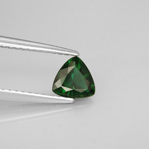 0.47カラットの天然グリーンクロムトルマリン（5.5×5.4 mm・トリリアント）