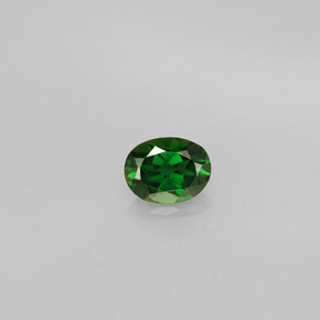0.34カラットの天然グリーンクロムトルマリン（5.2×4 mm・オーバルカット）