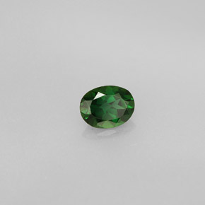 0.34カラットの天然グリーンクロムトルマリン（5.2×4 mm・オーバルカット）