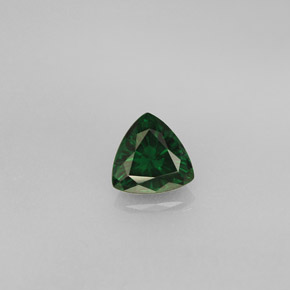 0.51カラットの天然グリーンクロムトルマリン（5.4×5.3 mm・トリリアント）