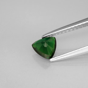 0.51カラットの天然グリーンクロムトルマリン（5.4×5.3 mm・トリリアント）