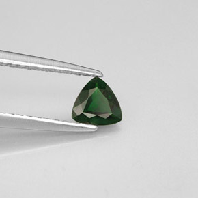 0.29カラットの天然グリーンクロムトルマリン（4.8×4.7 mm・トリリアント）