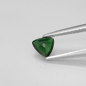 0.29カラットの天然グリーンクロムトルマリン（4.8×4.7 mm・トリリアント）