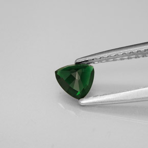 0.27カラットの天然グリーンクロムトルマリン（4.6×4.5 mm・トリリアント）