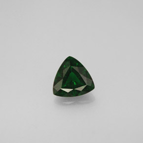 0.35カラットの天然グリーンクロムトルマリン（4.9×4.8 mm・トリリアント）