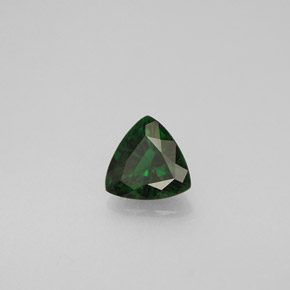 0.35カラットの天然グリーンクロムトルマリン（4.9×4.8 mm・トリリアント）