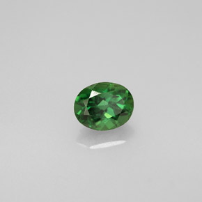 0.36カラットの天然グリーンクロムトルマリン（4.9×4 mm・オーバルカット）