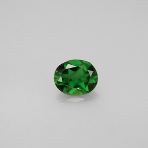 0.31カラットの天然グリーンクロムトルマリン（4.9×4.1 mm・オーバルカット）