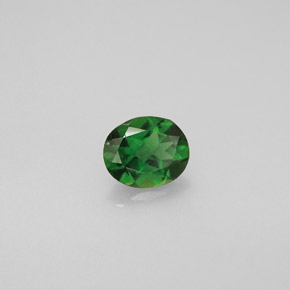 0.31カラットの天然グリーンクロムトルマリン（4.9×4.1 mm・オーバルカット）