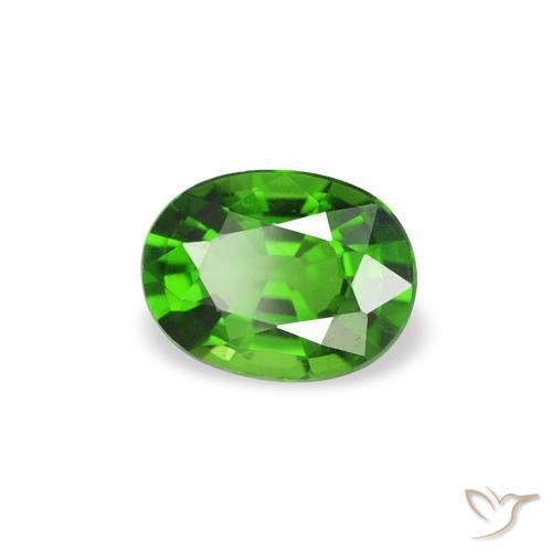 0.29カラットの天然Medium Dark-Greenクロムトルマリン、楕円形、VVS