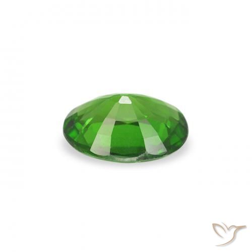 0.29カラットの天然Medium Dark-Greenクロムトルマリン、楕円形、VVS