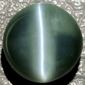 4.08カラットの天然グリーンChrysoberyl Cat's Eye（8.2×8.2 mm・オーバルカット）