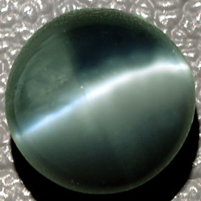 4.08カラットの天然グリーンChrysoberyl Cat's Eye（8.2×8.2 mm・オーバルカット）
