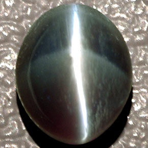 1.43カラットの天然グリーンChrysoberyl Cat's Eye（6.5×5.3 mm・オーバルカット）