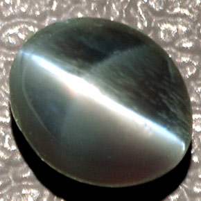 1.43カラットの天然グリーンChrysoberyl Cat's Eye（6.5×5.3 mm・オーバルカット）