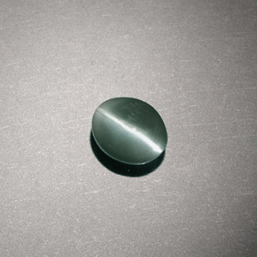 0.80カラットの天然グリーンChrysoberyl Cat's Eye（5.5×4.5 mm・オーバルカット）