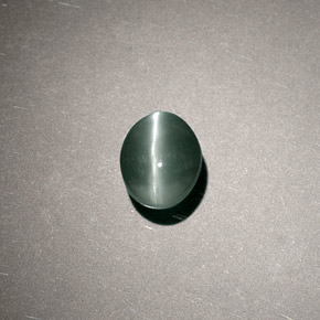 0.80カラットの天然グリーンChrysoberyl Cat's Eye（5.5×4.5 mm・オーバルカット）