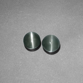カラットの天然グリーンChrysoberyl Cat's Eye（3.71 mm・ラウンドカット）
