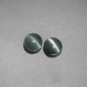 カラットの天然グリーンChrysoberyl Cat's Eye（3.71 mm・ラウンドカット）