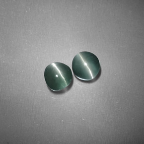カラットの天然グリーンChrysoberyl Cat's Eye（3.92 mm・ラウンドカット）