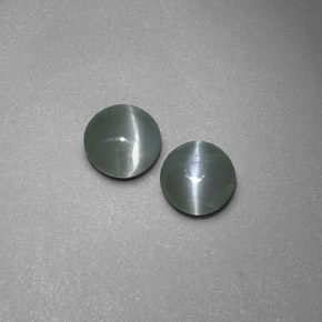 カラットの天然グリーンChrysoberyl Cat's Eye（4.07 mm・透明）