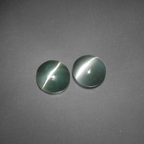 カラットの天然グリーンChrysoberyl Cat's Eye（4.49 mm・透明）
