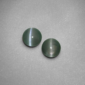 カラットの天然グリーンChrysoberyl Cat's Eye（3.91 mm・透明）