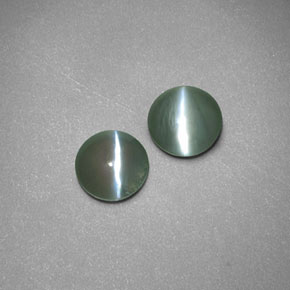 カラットの天然グリーンChrysoberyl Cat's Eye（4.40 mm・透明）