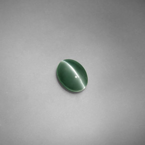 0.71カラットの天然グリーンChrysoberyl Cat's Eye（6×4.3 mm・オーバルカット）