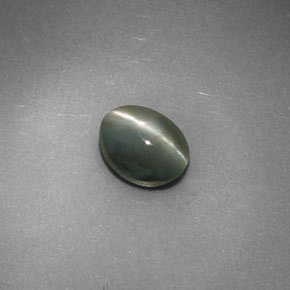 0.98カラットの天然グリーンChrysoberyl Cat's Eye（6×4.7 mm・オーバルカット）