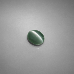0.75カラットの天然グリーンChrysoberyl Cat's Eye（5.5×4.4 mm・オーバルカット）