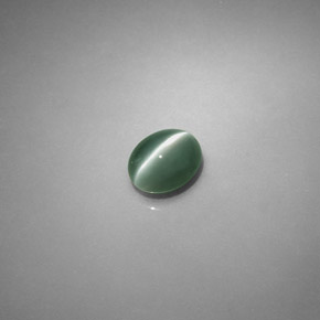 0.75カラットの天然グリーンChrysoberyl Cat's Eye（5.5×4.4 mm・オーバルカット）