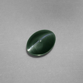 0.77カラットの天然グリーンChrysoberyl Cat's Eye（5.9×4.5 mm・オーバルカット）