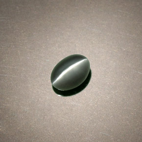 0.75カラットの天然グリーンChrysoberyl Cat's Eye（5.4×3.8 mm・オーバルカット）
