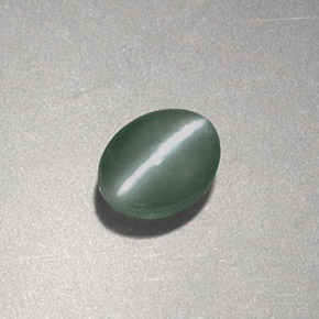 0.83カラットの天然グリーンChrysoberyl Cat's Eye（5.5×4.3 mm・オーバルカット）
