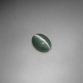 0.55カラットの天然グリーンChrysoberyl Cat's Eye（6×4.4 mm・オーバルカット）