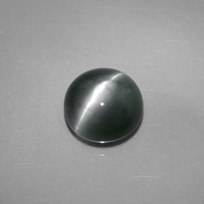 4.08カラットの天然グリーンChrysoberyl Cat's Eye（8.20 mm・ラウンドカット）