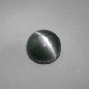 4.08カラットの天然グリーンChrysoberyl Cat's Eye（8.20 mm・ラウンドカット）