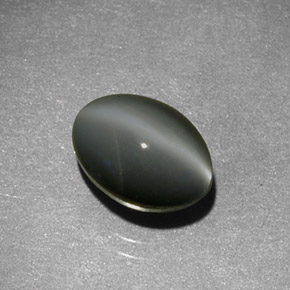 1.59カラットの天然グレーChrysoberyl Cat's Eye（7×5.1 mm・オーバルカット）