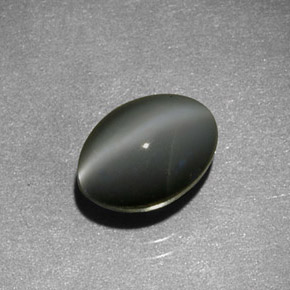 1.59カラットの天然グレーChrysoberyl Cat's Eye（7×5.1 mm・オーバルカット）