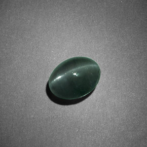 1.26カラットの天然グリーンChrysoberyl Cat's Eye（6.5×5.1 mm・オーバルカット）